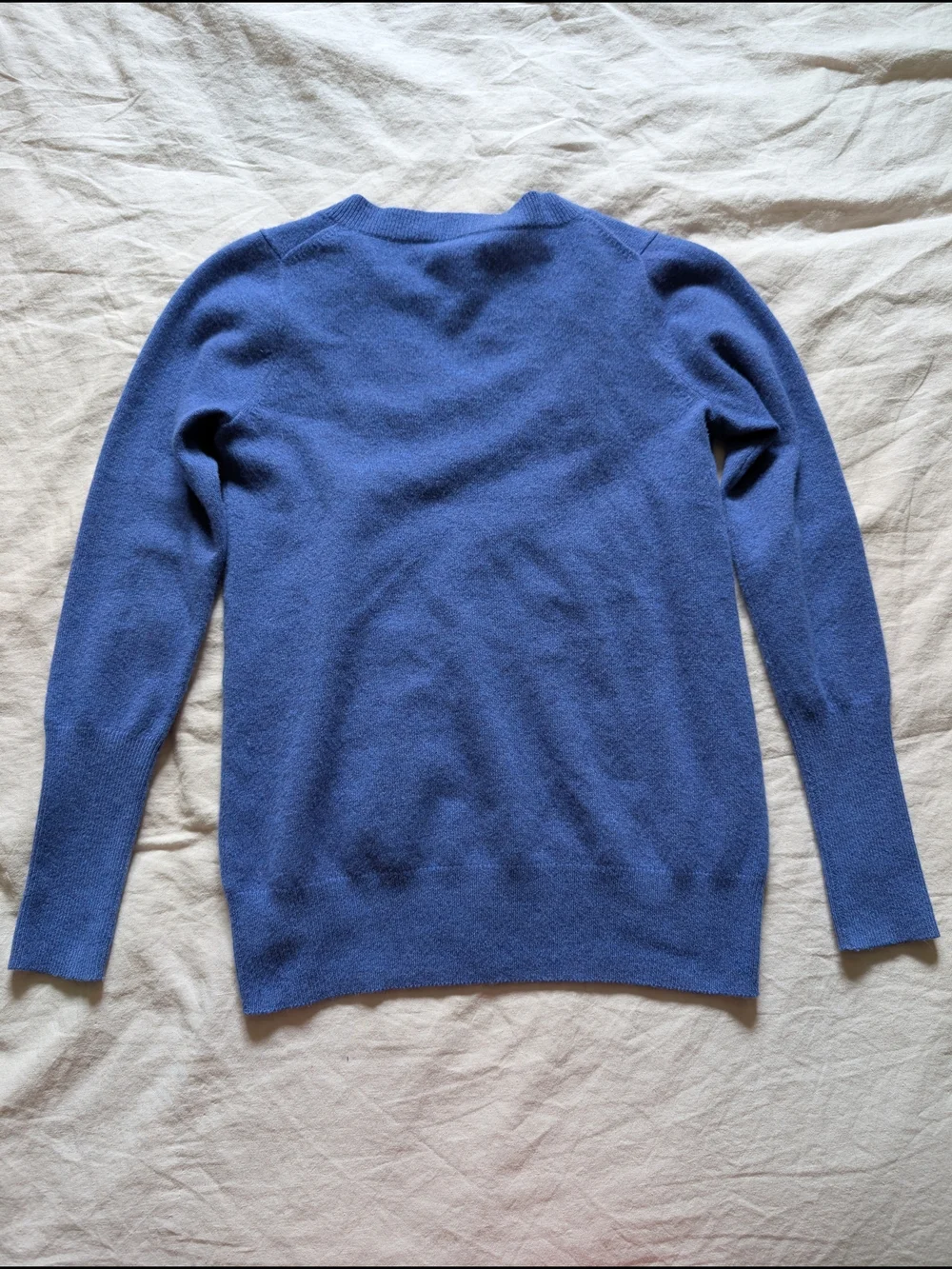 J. Crew Womens Royal Blue V-Neck Cashmere Sweater